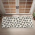 thumbnail image 2 of Black and Beige Leopard Print Washable Non Slip Indoor Door Mat, Decorative Entry Rug for Entrance, Bedroom, Kitchen, Bathroom, 16"x47", 2 of 6