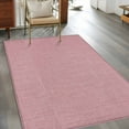 thumbnail image 4 of Nude Pink 3x5 Area Rugs, Farmhouse Burlap Solid Pink Color Modern Linen Texture Non-Skid Rubber Backing Large Rectangle Rugs - Living Room Bedroom Home Office, Indoor Floor Mat Carpets Washable Rug, 4 of 9