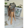 thumbnail image 3 of Vintage style chrome spotlight lamp on wooden tripod base floor lamp lighting decorative searchlight, 3 of 6