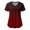 Wine, variant on BloomJoy Scrubs for Women Fashion Gradient Print Short Sleeve V Neck Tops Holiday Working Blouse Shirt With Pockets Long Sleeve Shirts for Women Fall Tunics Summer Fit Mom Short