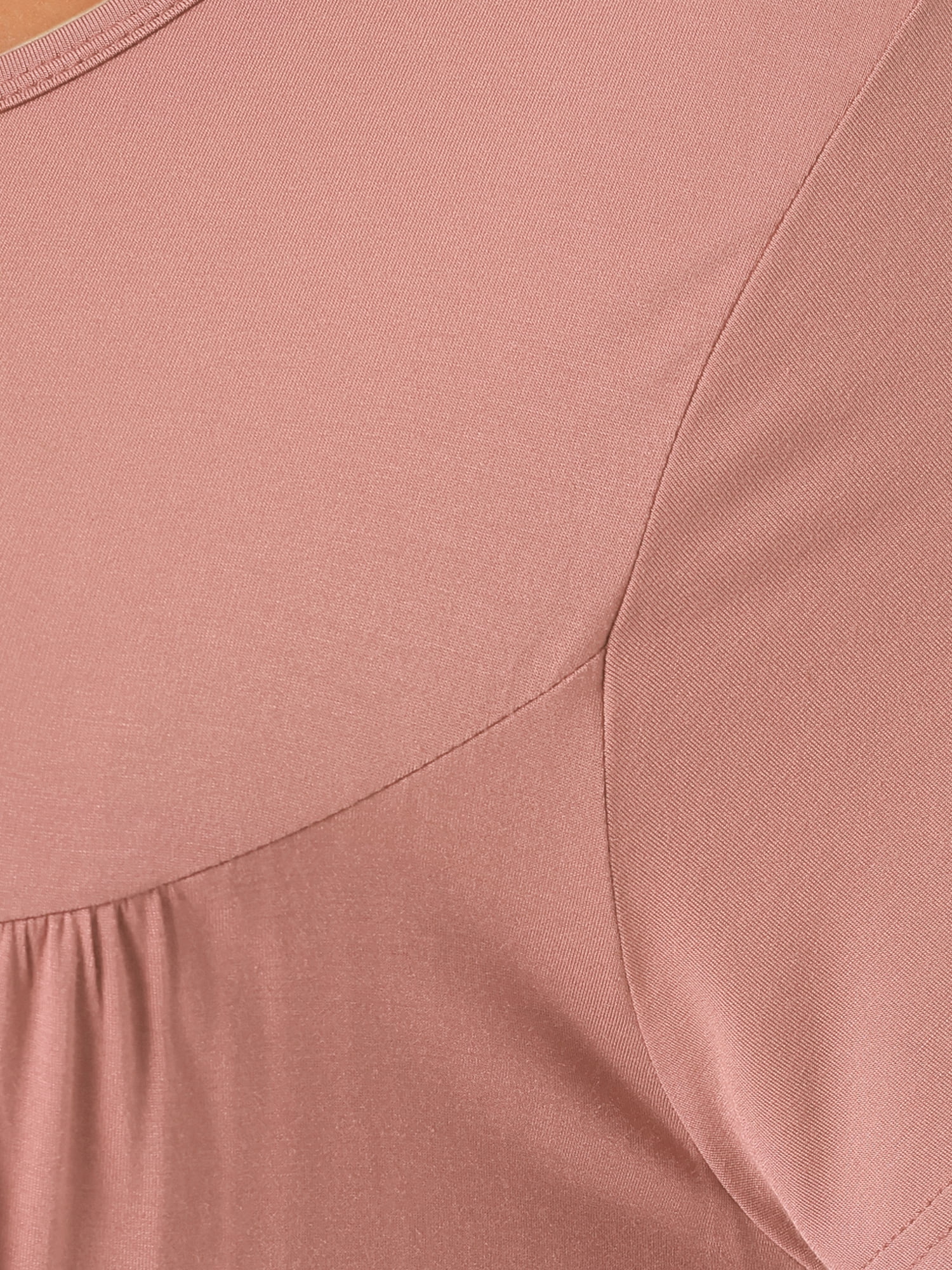 DARING DIVA Women's Cotton Sleepwear Short Sleeve Cozy Loose Sleepshirt XL Pink