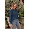 thumbnail image 4 of DOPI Women's Pullover Sweater Casual Long Sleeve Crewneck Loose Chunky Knit Jumper Tops, 4 of 8