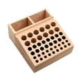thumbnail image 2 of Organizador de herramientas de madera y cuero, soporte para herramientas de tallado, versátil, resistente, con base antideslizante para uso doméstico 46 hoyos, 2 of 8