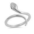thumbnail image 1 of Snake Serpent Fashion Ring New .925 Sterling Silver Band Size 8, 1 of 4