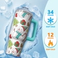 thumbnail image 4 of 30 oz Santa Holiday Elk Tumbler with Handle and Straw, Stainless Steel Insulated Cup 30 oz, Leak Proof Christmas Mug, Festive Gift Ideas, 4 of 5