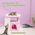 thumbnail image 6 of Small Cat Tree for Indoor Cats，Cat Tower with Scratching Post and Board，Cat House with Perch for Kitten,, 6 of 14