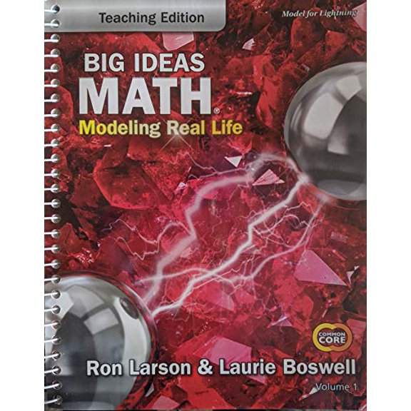 Pre-Owned Big Ideas Math, Modeling Real Life, Model for Lightning, Grade 4 Volume 1, Common Core Teaching Edition, 9781642085136, 1642085138 C. 2019, 9781642085136, 1642085138, Paperback,