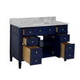 thumbnail image 6 of Hailey 48" Bathroom Vanity with Royal Blue Cabinet and Carrara Marble Top, 6 of 6