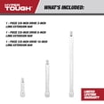 thumbnail image 4 of Hyper Tough 3/8-inch Socket Extension Set, 3, 6, & 10-inch, 4 of 13