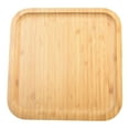 thumbnail image 2 of BUYISI Wooden Serving Tray Square Bamboo Serving Tray Kitchen Food Tableware Tray For Party Gather Serve Tray Multi Size Dust Proof, 2 of 5