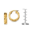 thumbnail image 4 of Versil  14 Karat Yellow Gold Brushed and Polished 5.3mm Hoop Earrings, 4 of 5