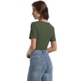 thumbnail image 6 of Womens Tops Crew Neck Summer Short Sleeve Casual Slim Fitted Tshirt, 6 of 6