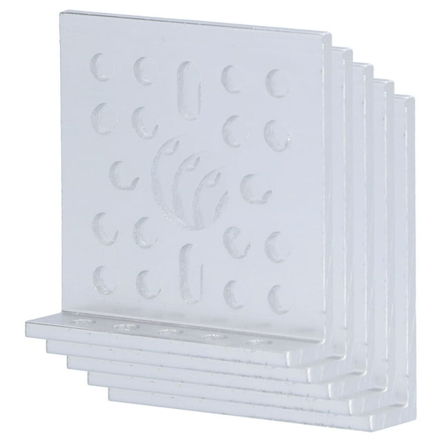 5 soportes en forma de L de aleación de aluminio, ángulo recto de 90 grados, 48 x 12 mm, montajes de servo de lado bajo