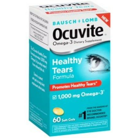 Ocuvite Healthy Tears Formula Omega-3 Dietary Supplement Softgels, 60 count