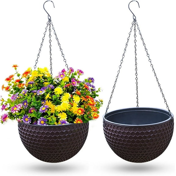 Hanging Planters for Indoor Plants,Imitation Honeycomb Large Hanging Planters with Self Water Absorption,Hanging Planter Basket,Hanging Plant Holder(Coffee Pot:6*4in)from QiwagFerng
