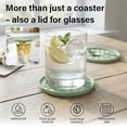 thumbnail image 6 of Silicone Coasters for Drinks[6 Pack, Sage Green] Diamond Design Cup Mat with Holder for Tabletop Protection Non Slip, Non Stick, Coffee Table Decor, Great Gift for Any Occasion, 6 of 7