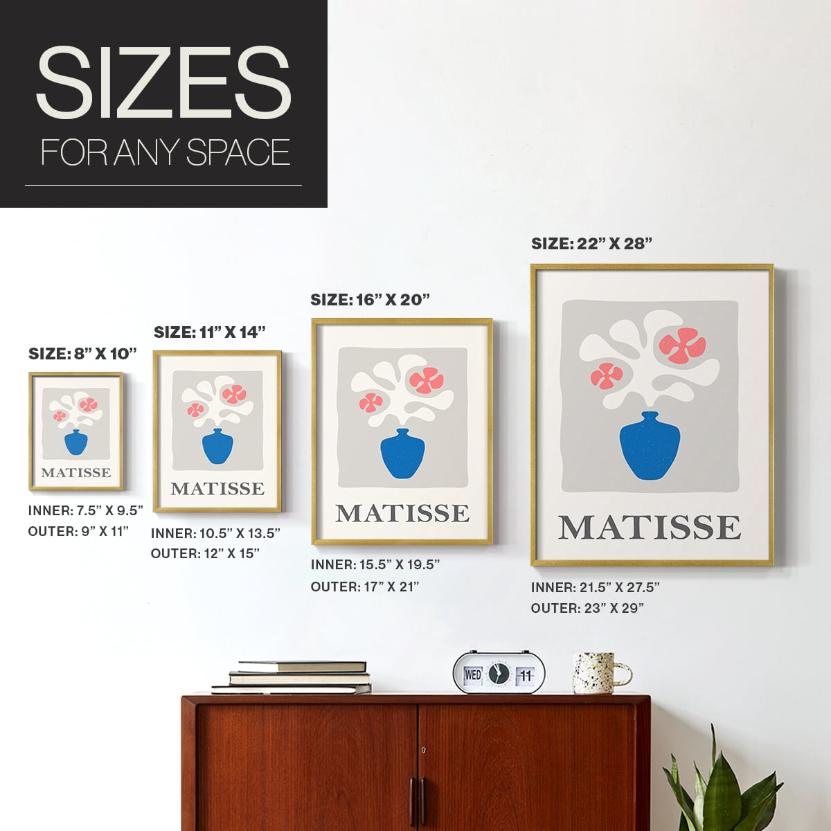 Matisse CCLXXIII in Solid Wood 22 x 28 Framed Print
