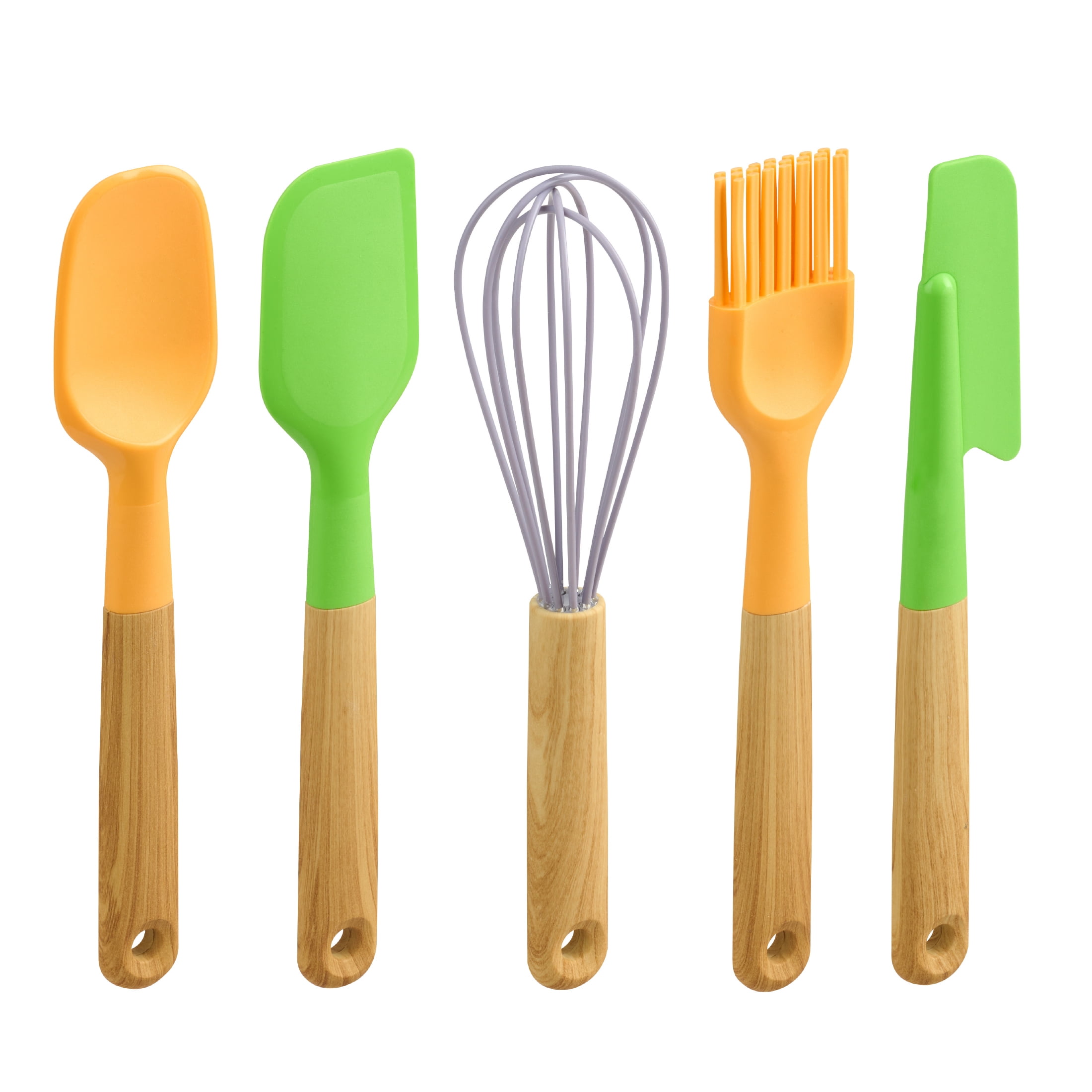 Way To Celebrate 5-Piece Mini Baking Tools Set, Halloween Themed, Orange, Green, Purple