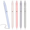 thumbnail image 1 of 5 Pieces Ink Pen Retractable Classroom Painting Home Supply Rolling Ball Pens Detachable Student Teacher Writing Tool for School Office Home Classroom Type 2, 1 of 9