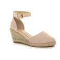 thumbnail image 4 of Sandalias con correa en el tobillo y hebilla para mujer, cuñas, zapatos transpirables de tejido de verano Wmkox8yii  sa1449, 4 of 4