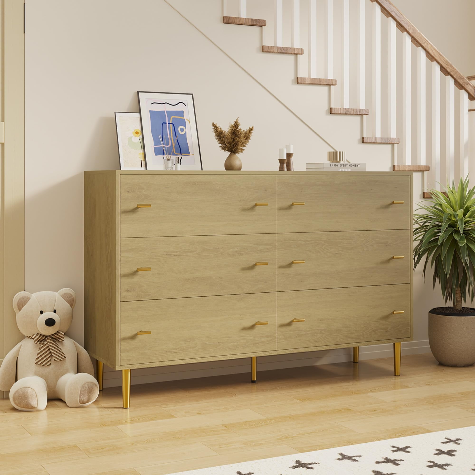 Storkcraft Texas 6 Drawer Dresser, Hazelnut - Walmart.com
