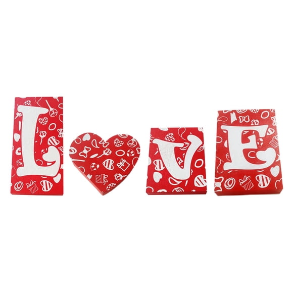 4x Adorno de Día de San Valentín Tablero de Decoración de bricolaje de Adornos del para la decoración de