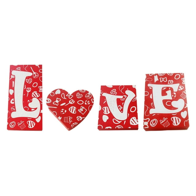 Adornos de 4 piezas, adornos de de decorativos Valentín para decoración de bodas, fiestas, compromisos, Baby Sunnimix Amor en forma de palabra del alfabeto