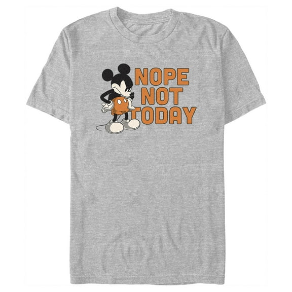 Men's Mickey & Friends Nope Not Today Graphic Tee Athletic Heather Large