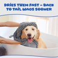 thumbnail image 4 of Toalla de baño para perros EDENATURE de microfibra de secado rápido, gris, 4 of 4