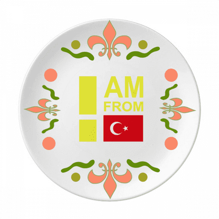 

I Am From Turkey Art Deco Fashion Flower Ceramics Plate Tableware Dinner Dish