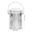 thumbnail image 3 of Shisuyan Mini Desktop Trash Can With Lid Metal Rubbish Bin Tabletop Cigarette Ash Garbage Can, 3 of 9