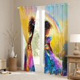 thumbnail image 3 of Homewish Kawaii Black Princess Blackout Curtains Set of 2 (52x84 Each) for Teen, Fashion Oil Printing Window Curtains, Dreamy Stars Rainbow Curtains and Drapes, Black Out Curtains Decor, 3 of 6