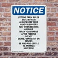 thumbnail image 4 of (2 Pack) Petting Farm Rules Safety First! OSHA Notice Sign 10 Inch X 14 Inch Indoor / Outdoor Rust-Free Aluminum Metal Signs for Workplace, Workshop, and Construction Site, Made in the, 4 of 8