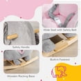 thumbnail image 6 of Kids Kitchen Qaba Baby Rocking Horse Elephant Rocking Chair Toddler Rocker Toy with Sound Wooden Base Seat Safety Belt for 1.5-3 Year Old, gray,Toy Kitchen, 6 of 11