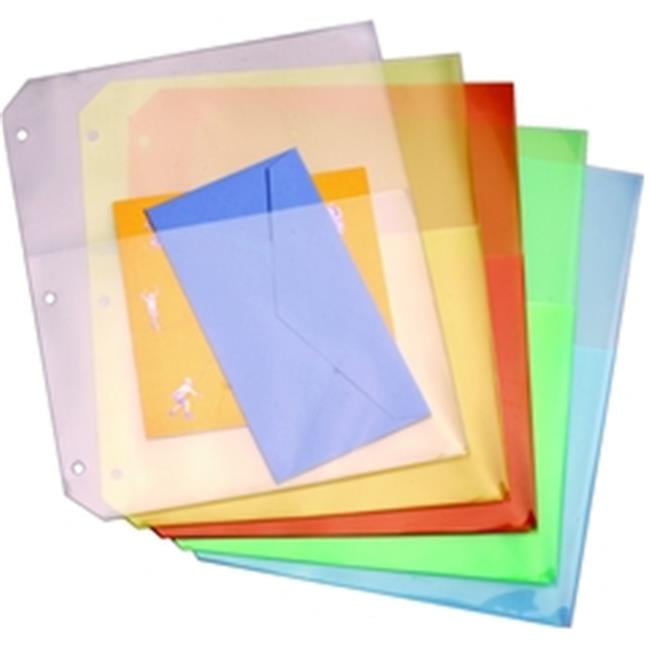 Cardinal 84007 Poly Ring Binder Divider, Double Pockets, no tabs