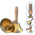 thumbnail image 2 of Mistayd Hand Bell - Hand Call Bell with Brass Solid Wood Handle.Very Loud Handbell，4.33 Inch Large Hand Bell ，Hand Bells for Kids and Adults. Used for Weddings. School Classroom，Service and Game, 2 of 5