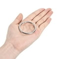thumbnail image 4 of Uxcell 1.5" ID 0.15" Thickness Metal O Ring Iron Silver Tone 15 Pack, 4 of 4
