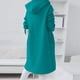 thumbnail image 5 of Sudadera Para Mujer Sudaderas Con Capucha de Moda Color Sólido Cremallera Manga Larga Dobladillo Irregular Abrigo Largo Tops Con Bolsillos Odeerbi  ODB184133, 5 of 8