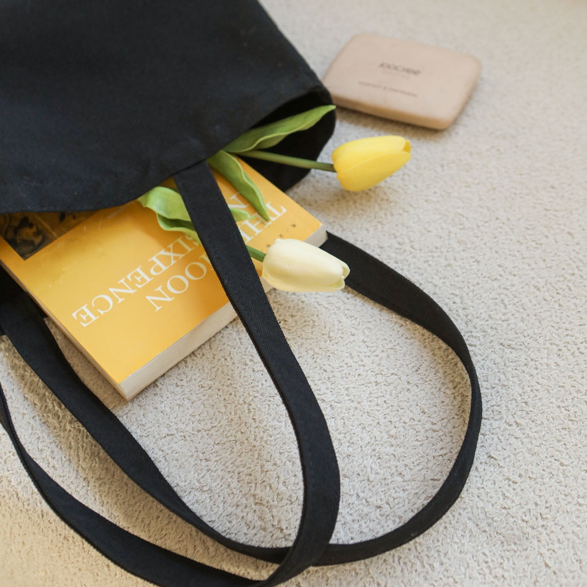 YANMS Canvas Tote Bag for Women Ibee 2 Pcs Cute Aesthetic