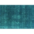 thumbnail image 1 of Ahgly Company Machine Washable Indoor Rectangle Oriental Turquoise Blue Industrial Area Rugs, 4' x 6', 1 of 4