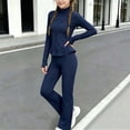 thumbnail image 5 of FAIWAD Girls Yoga Sets 2 Piece Outfits Long Sleeve Zip up Jacket and Leggings Athletic Gym Set, 5 of 8
