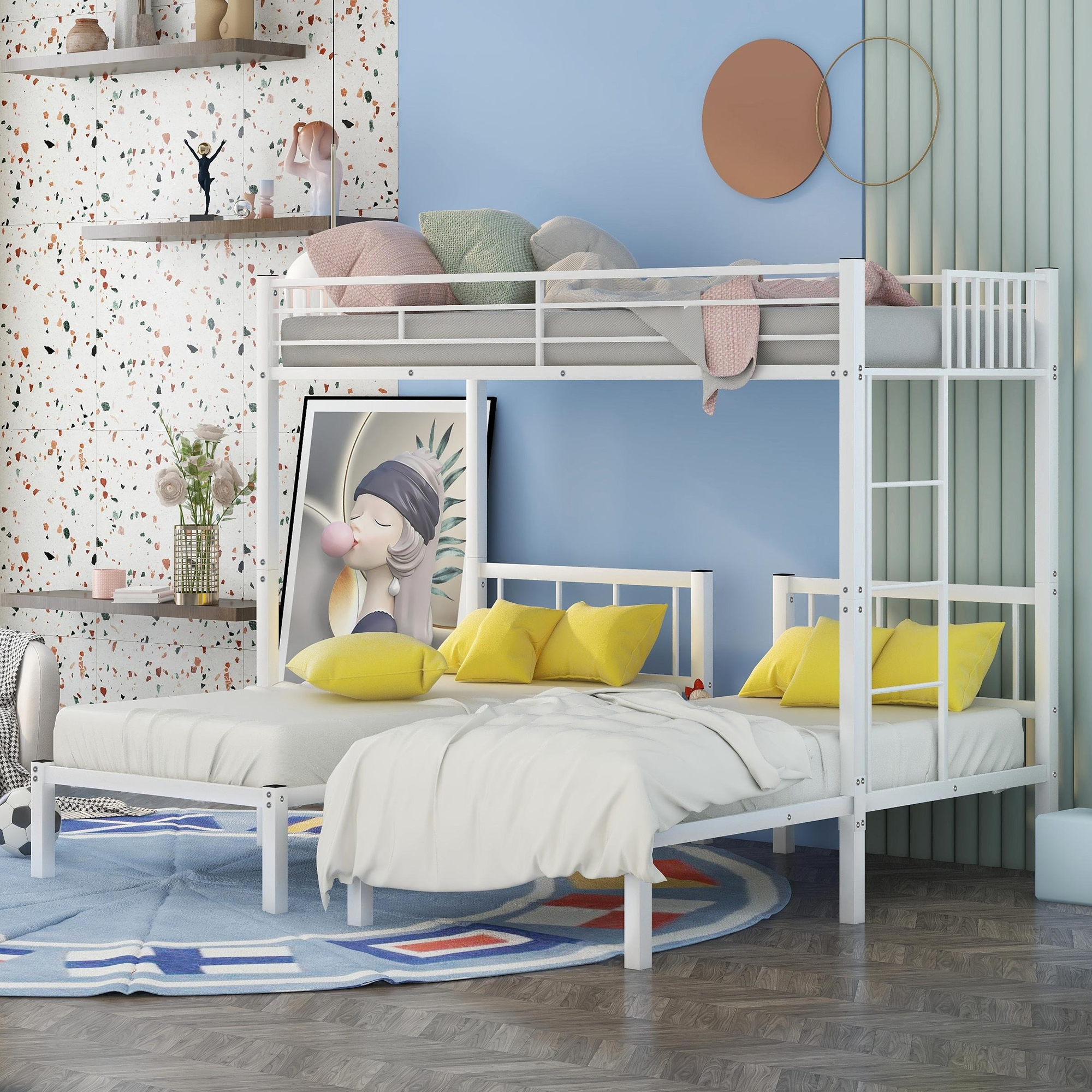 Heavy Duty Triple Bunk Bed, Twin Triple Beds Bunk Bed for Kids, Easy