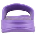 thumbnail image 3 of ABSOLUTE FOOTWEAR Womens Easy Slip On Sports Peep Toe Summer Pool Beach Holiday Sliders Sandals Shoes - Purple - US 5, 3 of 7