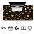 thumbnail image 5 of Long Mouse Pads for Desk,Black Halloween Pumpkin Faces Desk Mats on Top Of Desks, Desk Mouse Pad Extra Large with 3mm Non-Slip Base and Stitched Edge for Gaming,Office,Work,Home 47.3"x23.6", 5 of 6