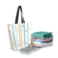 thumbnail image 2 of FORMRS Womens Canvas Tote Bag with Zipper Inner Pocket Shoulder Handbag, Cute Nautical Pattern, 2 of 7