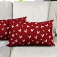 thumbnail image 2 of Valentines Day Lumbar Pillow Covers 12x20 Set of 2 Red Love Heart Holiday Decorative Throw Pillows Romantic Valentine Themed Gifts Pillowcase Cotton Cushion Cover Decor for Home Couch Bed Soft, 2 of 6