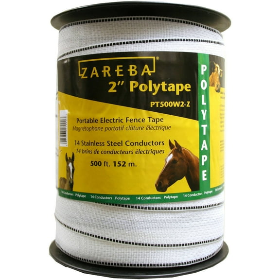 Zareba 2 in. White Polytape - 500 Feet