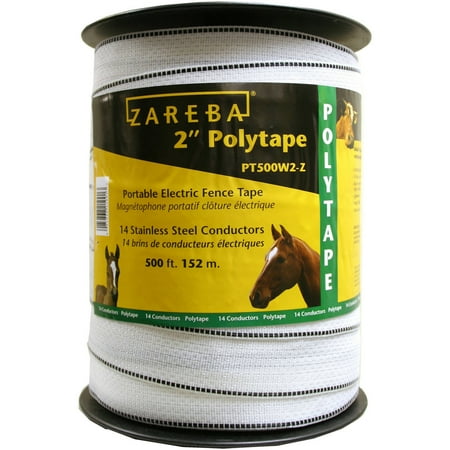 Zareba 2" Wide 500' White Poly Tape