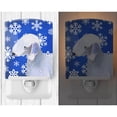 thumbnail image 2 of Caroline's Treasures SS4621CNL Bedlington Terrier Winter Snowflakes Holiday Ceramic Night Light, 6x4x3", multicolor, 2 of 2