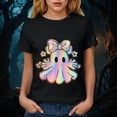 thumbnail image 4 of Dmsael Halloween Shirts Women Funny Pumpkin Graphic Short Sleeve Shirt Casual Fall Tee Tops Womens Halloween Tshirt(Black,2XL), 4 of 7